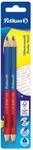 Pelikan Buntstifte rot&blau 3-eckig dick FSC 2er Blister