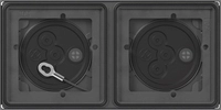 GIRA 5502910 AP-Geh&auml;use 2fach System 106 Anthrazit