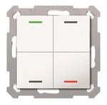 MDT BE-TAL5504.01 Taster Light 55 4fach RGB-W Reinwei&szlig; gl&auml;nzend Neutral
