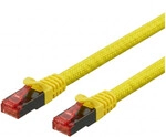 Python Cat.6 Patchkabel mit Nylongeflecht gelb 1m