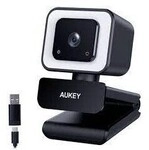 Aukey PC-LM6 Stream Series with Ring Light Full HD Webcam with 1/3""-CMOS Sensor