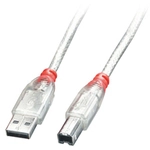 Lindy 41751 USB Kabel USB 2.0 0,5 m USB A USB B Transparent