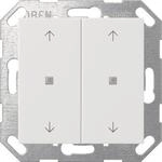 GIRA 517403 Taster Wippe 2fach Pfeile OneKNX System 55 Reinwei&szlig; gl&auml;nzend
