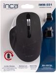 INCA Wrls Maus 1600DPI/7Tasten/LED/USB-A/-C/Micro-B sw retail