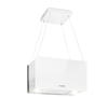 Kronleuchter L Inselabzugshaube 60cm Abluft: 590m3/h LED Touch Glas weiß