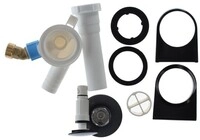 Villeroy & Boch Zubeh&ouml;r Wasserzulauf, 150 x 220 x 65 mm, Black Matt UPCON0136-33
