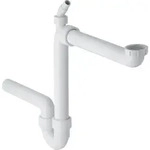 Geberit Sp&uuml;ltisch-Ablauf G1 1/2x50 mm wei&szlig; f&uuml;r WM und GS in PP f&uuml;r ein Becken