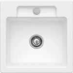 Villeroy & Boch Einbausp&uuml;le Siluet 50 S flat 470x470mm Exc-Garn. TitanCeram Stone