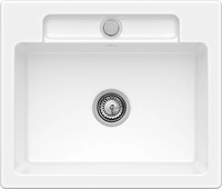 Villeroy & Boch Einbausp&uuml;le Siluet 60 S flat 600x510mm Exc-Garn. TitanCeram Snow