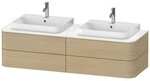 Duravit Happy D.2 Plus Konsolenwaschtischunterbau wandh&auml;ngend Mediterrane Eiche Matt