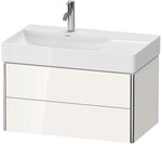 Duravit XSquare Waschtischunterbau wandh&auml;ngend Schwarz Hochglanz 784x460x397 mm -