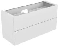 Keuco Waschtischunterschrank Edition 11 31362, 2 Front-Ausz&uuml;ge wei&szlig;/Glas wei&szlig;