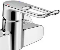 Hansa Waschtischarmatur HANSACLINICA 0154 B&uuml;gelh Bed.he. lang Ausld. 377 mm DN15 chr