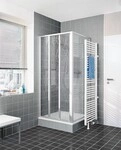 Kermi Gleitt&uuml;r Nova 2000 ST3 0900x1850, weiss, Kunstglas Kerolan Fontana,