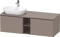 Duravit D-Neo Konsolenwaschtischunterbau wandh&auml;ngend Basalt Matt 1400x550x459...