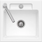 Villeroy & Boch Einbausp&uuml;le Siluet 50 S flat 33451F 470x470mm aus TitanCeram...