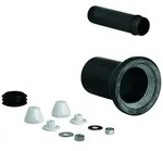 GROHE WC-Zu- und Ablaufgarnitur 37311 f&uuml;r wandh. WC Ablaufmansch. 90mm schwarz,