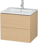 Duravit L-Cube Waschtischunterbau wandh&auml;ngend Natur Eiche Matt 620x481x550 mm -