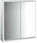 emco LED-Lichtspiegelschrank Loft Aufputz, 600 mm, 2-t&uuml;rig R&uuml;ckwand...
