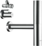 Hansgrohe Design Siphon Set Flowstar Axor chrom mit zwei Eckventilen und Schubern,