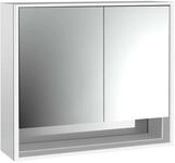 emco LED-Lichtspiegelschrank Loft mit Unterfach Aufputz, 800 mm, 2-t&uuml;rig,...