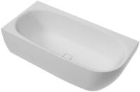Hoesch Badewanne iSensi Eck 1600x750 Monolith links mit Einlaufgarnitur in Weiss