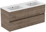 Ideal Standard M&ouml;belpaket Eurovit+ m.WT 121cm Weiss u.Schrank 120cm 4Ausz....