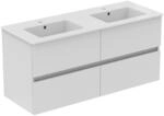 Ideal Standard M&ouml;belpaket Eurovit+ m.WT 121cm Weiss u.Schrank 120cm 4Ausz. Hgl.weiss