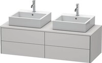 Duravit XSquare Konsolenwaschtischunterbau wandh&auml;ngend Nordic Wei&szlig; Seidenmatt