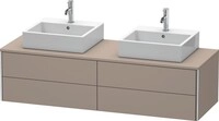 Duravit XSquare Konsolenwaschtischunterbau wandh&auml;ngend Basalt Matt 1600x548x400 mm -