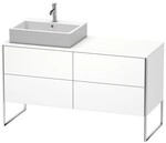 Duravit XSquare Konsolenwaschtischunterbau bodenstehend Wei&szlig; Matt 1400x548x778 mm -