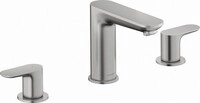 Duravit Wave 3-Loch Waschtischarmatur Edelstahl Geb&uuml;rstet 326x176x131 mm -