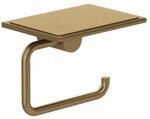 Kludi VELA R Toilettenpapierhalter mit Ablage Brushed Bronze, 58971N1 58971N1