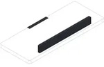 Giese Dusch Konsole schwarz matt mit Corian in glacier white, 50819-14 50819-14