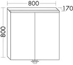 Burgbad Spiegelschrank Eqio Lack Matt 800x800x170 Wei&szlig; Matt, SPGT080F6582