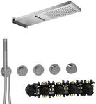 Herzbach MODUL7 PUSH-Thermostat-Set P-MU2 537x165mm Multi 2 Chrom, 70.703713.1.01