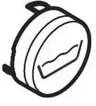 Hansgrohe Druckknopf Axor Symbol Wanne schwarz, 93577610 93577610