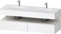 Duravit Qatego Einbauwaschtisch mit Konsolenwaschtischunterbau Wei&szlig; Matt