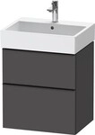 Duravit D-Neo Waschtischunterbau wandh&auml;ngend Graphit Matt 584x442x625 mm -