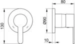 Keuco Einhebelmischer Unterputz IXMO Flat 59551, rund, Edelstahl-finish,...