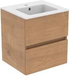 Ideal Standard M&ouml;belpaket Eurovit+ m.WT 51cm Weiss u.Schrank 50cm 2 Ausz....