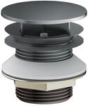 Keuco Schaftventil Armaturenzubeh&ouml;r 59904, mit Haube, Schwarzchrom geb&uuml;rstet,