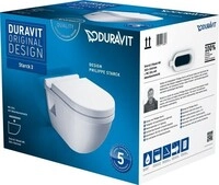 Duravit Starck 3 WC-Set wandh&auml;ngend 370x540x405 mm - 42000900A1 42000900A1