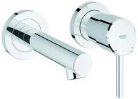 GROHE 2-Loch-WT-Batterie Concetto 19575 Wandm. Fertigmontageset f&uuml;r 32635 chrom