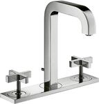 Hansgrohe 3-Loch Waschtischarmatur Axor Citterio chrom mit Platte u.Kreuzgriffen,