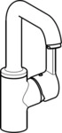 Hansa Waschtisch-Einhandmischer Hansaprimo 4955 seitlich bedient, verchromt, 49552203