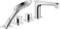 Hansgrohe 4-Loch Wannenarmatur Axor Citterio E chrom Fliesenrand mit Thermostat,