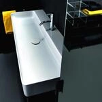 LAUFEN Waschtisch Val 420x950x155, 1 Hahnloch, ohne &Uuml;berlauf, LCC weiss,