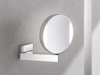 emco LED-Kosmetikspiegel prime 1-armig, 3-/7-fach, rund, Direktanschluss, Schalter,