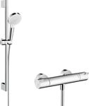 Hansgrohe Brausenkombi Crometta Vario/ Ecostat 1001 CL/Unica 650mm weiss/chrom,